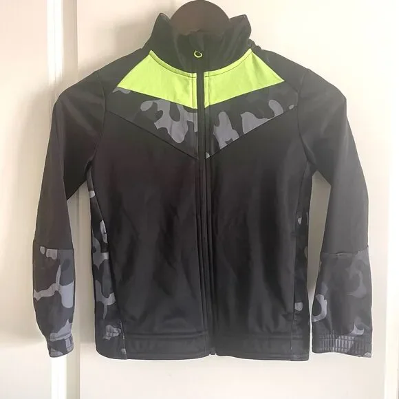 Athletic Works Youth Boys Black Full Zip Track Jacket Pullover Size M (8) - Picture 3 of 8